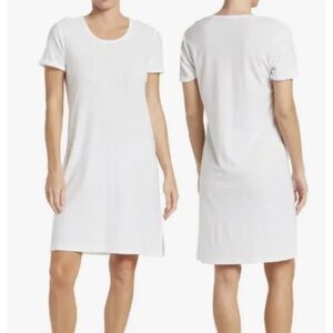 James Perse white rolled sleeve tee dress small NWT